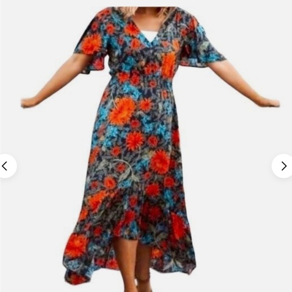 NEW WITH TAGS ANTHROPOLOGIE ABEL THE LABEL‎ FANTASY FLORAL MAXI DRESS - Picture 1 of 12